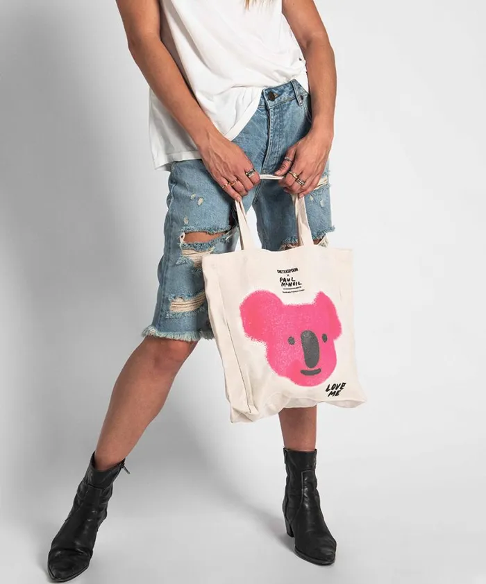 Women One Teaspoon Bags KOALA PREMIUM CANVAS TOTE Women One Teaspoon Bags KOALA PREMIUM CANVAS TOTE