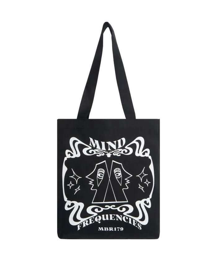 Women One Teaspoon Bags MIND FREQUENCIES MOBLACK TOTE BAG Women One Teaspoon Bags MIND FREQUENCIES MOBLACK TOTE BAG