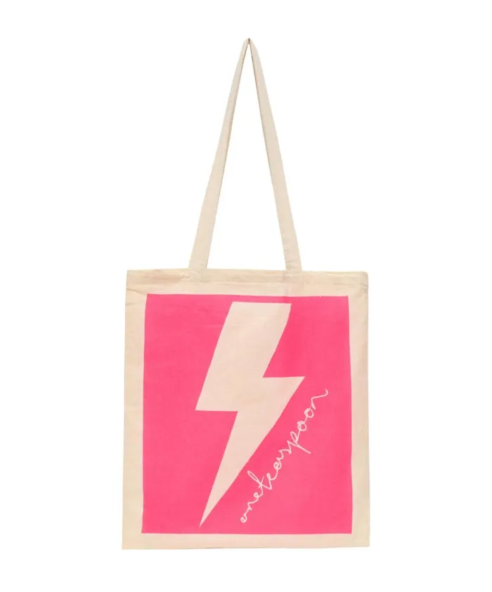 Women One Teaspoon Bags PINK LIGHTNING BOLT TOTE BAG Women One Teaspoon Bags PINK LIGHTNING BOLT TOTE BAG