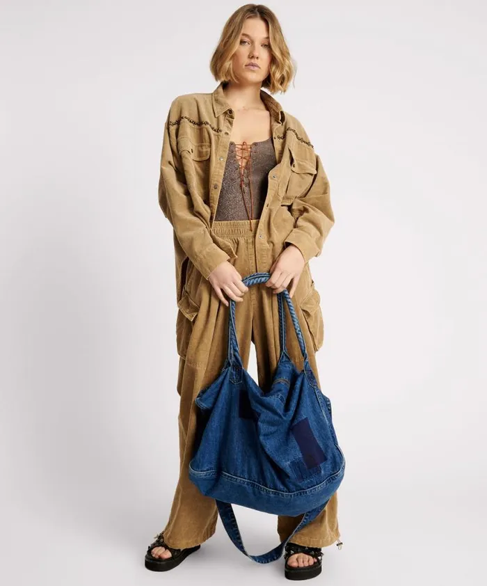 Women One Teaspoon Bags SALTY SAILOR DENIM OVERNIGHTER BAG Women One Teaspoon Bags SALTY SAILOR DENIM OVERNIGHTER BAG