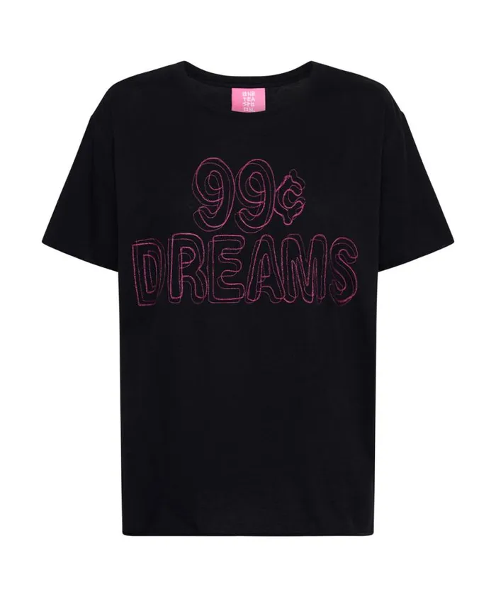 Women One Teaspoon Basic Tees 99 CENT DREAMS ORGANIC EMBROIDERED TEE Women One Teaspoon Basic Tees 99 CENT DREAMS ORGANIC EMBROIDERED TEE