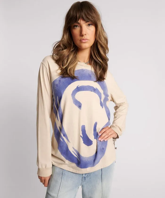 Women One Teaspoon Basic Tees ALL YOU NEED IS LOVE LONGSLEEVE TEE