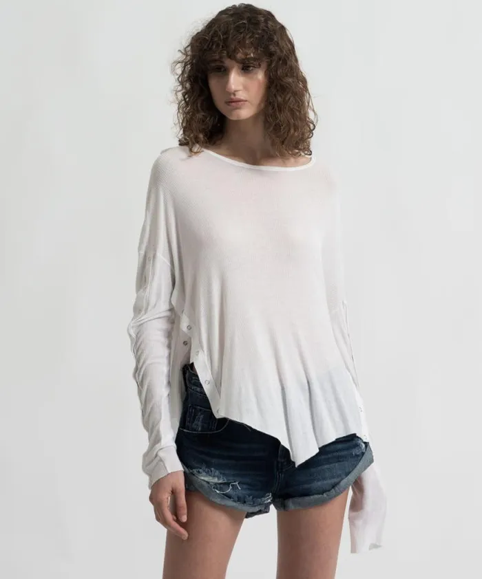 Women One Teaspoon Basic Tees BAMBOO COTTON RIBBED LONGSLEEVE TEE Women One Teaspoon Basic Tees BAMBOO COTTON RIBBED LONGSLEEVE TEE