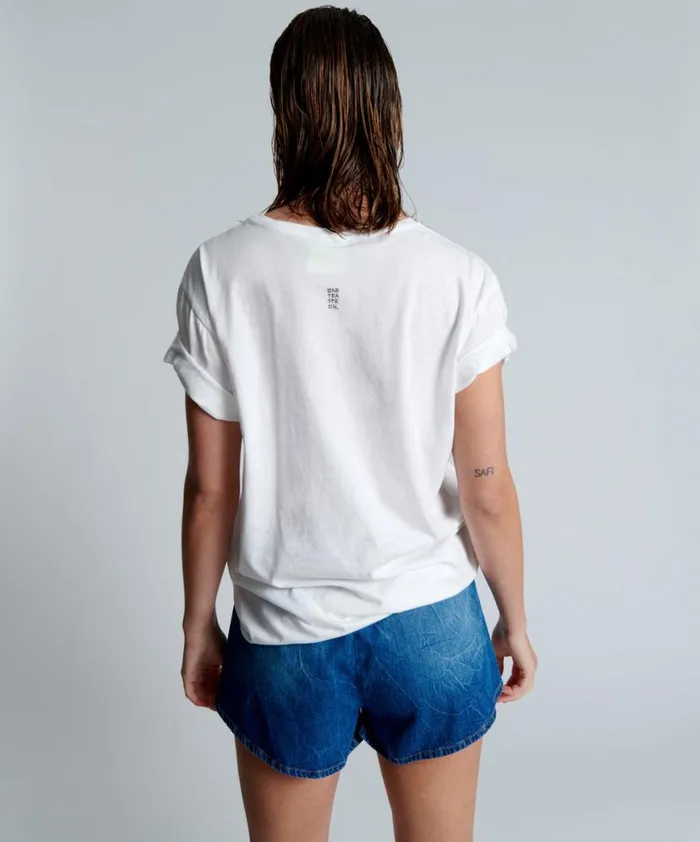 Women One Teaspoon Basic Tees BOWER BIKE CLUB ORGANIC UNISEX TEE Women One Teaspoon Basic Tees BOWER BIKE CLUB ORGANIC UNISEX TEE