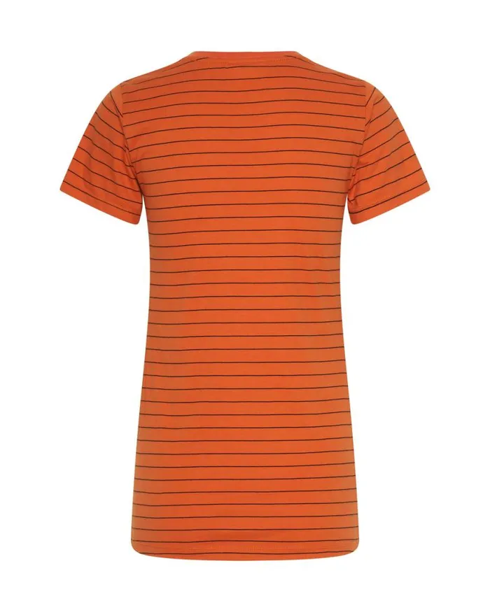 Women One Teaspoon Basic Tees BOWER BIRD EMBROIDERED LOGO FITTED TEE ORANGE Women One Teaspoon Basic Tees BOWER BIRD EMBROIDERED LOGO FITTED TEE ORANGE