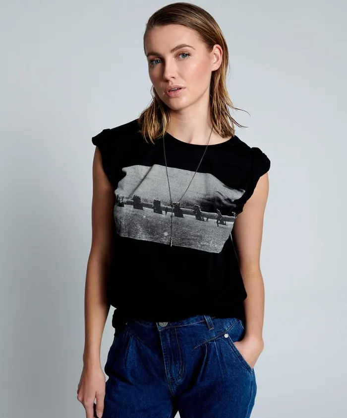 Women One Teaspoon Basic Tees CADILLAC BOYFRIEND TEE
