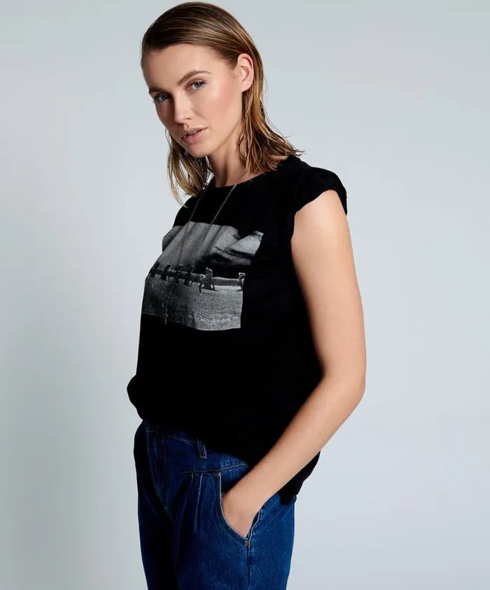 Women One Teaspoon Basic Tees CADILLAC BOYFRIEND TEE