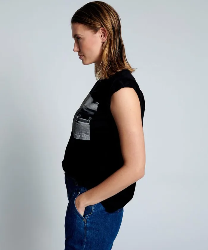 Women One Teaspoon Basic Tees CADILLAC BOYFRIEND TEE