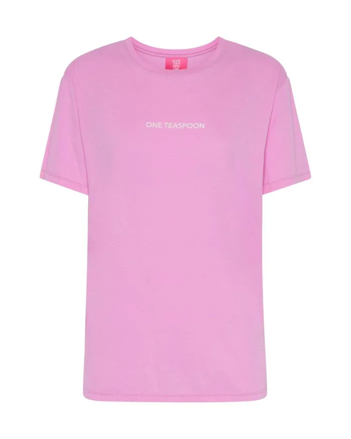 Women One Teaspoon Basic Tees CANDY LOGO ORGANIC CREW TEE