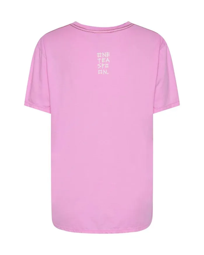 Women One Teaspoon Basic Tees CANDY LOGO ORGANIC CREW TEE