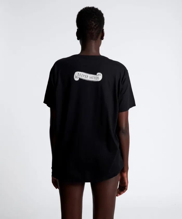 Women One Teaspoon Basic Tees DEEPER SOUNDSCAPE ORGANIC UNISEX TEE Women One Teaspoon Basic Tees DEEPER SOUNDSCAPE ORGANIC UNISEX TEE