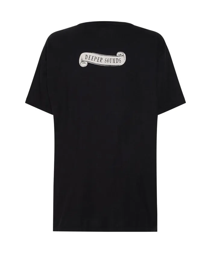 Women One Teaspoon Basic Tees DEEPER SOUNDSCAPE ORGANIC UNISEX TEE Women One Teaspoon Basic Tees DEEPER SOUNDSCAPE ORGANIC UNISEX TEE