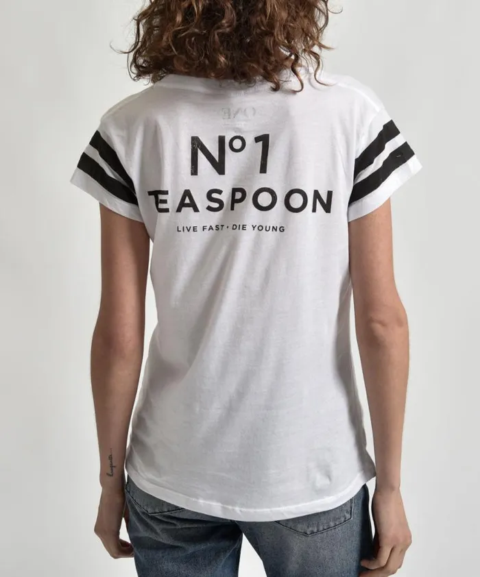 Women One Teaspoon Basic Tees LE HUNT ONE TEE WHITE Women One Teaspoon Basic Tees LE HUNT ONE TEE WHITE
