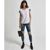 Women One Teaspoon Basic Tees LE HUNT ONE TEE WHITE Women One Teaspoon Basic Tees LE HUNT ONE TEE WHITE