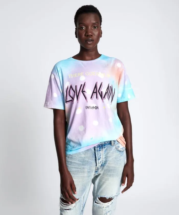 Women One Teaspoon Basic Tees LOVE AGAIN ORGANIC UNISEX TEE Women One Teaspoon Basic Tees LOVE AGAIN ORGANIC UNISEX TEE