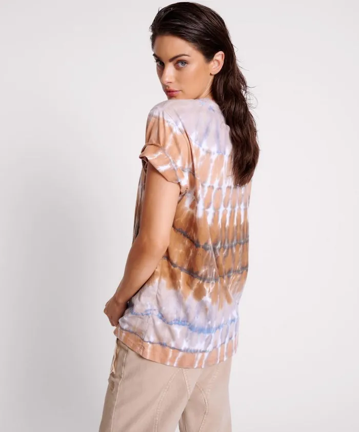 Women One Teaspoon Basic Tees MIRAGE HAND TIE DYED ORGANIC UNISEX TEE Women One Teaspoon Basic Tees MIRAGE HAND TIE DYED ORGANIC UNISEX TEE