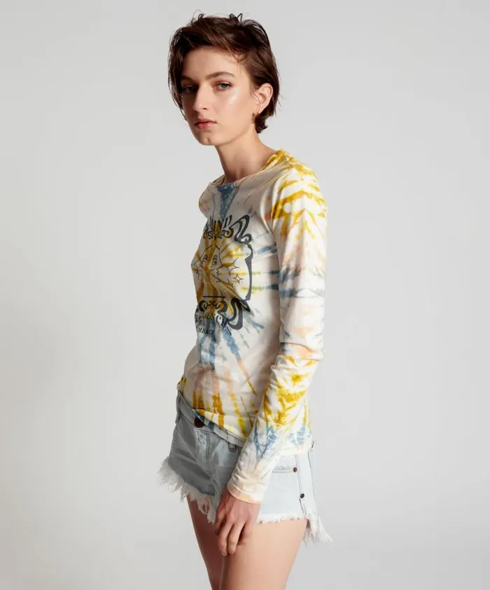 Women One Teaspoon Basic Tees MOBLACK MIND FREQUENCIES FITTED FERN LONGSLEEVE TE Women One Teaspoon Basic Tees MOBLACK MIND FREQUENCIES FITTED FERN LONGSLEEVE TE
