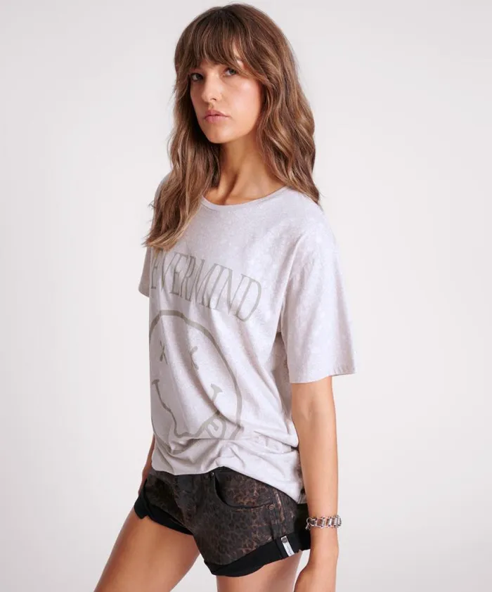 Women One Teaspoon Basic Tees NEVERMIND TIE DYE BOYFRIEND TEE