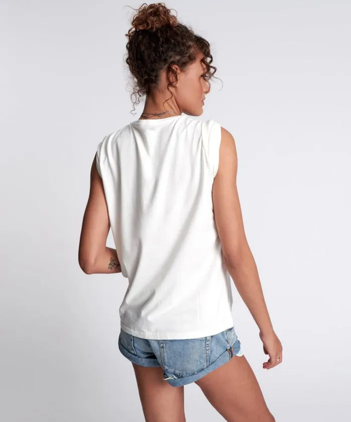 Women One Teaspoon Basic Tees OFF WHITE AUSTIN SANTA FE TEE