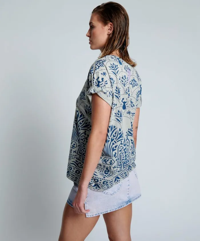 Women One Teaspoon Basic Tees ORGANIC COTTON BABYLON GARDENS UNISEX TEE