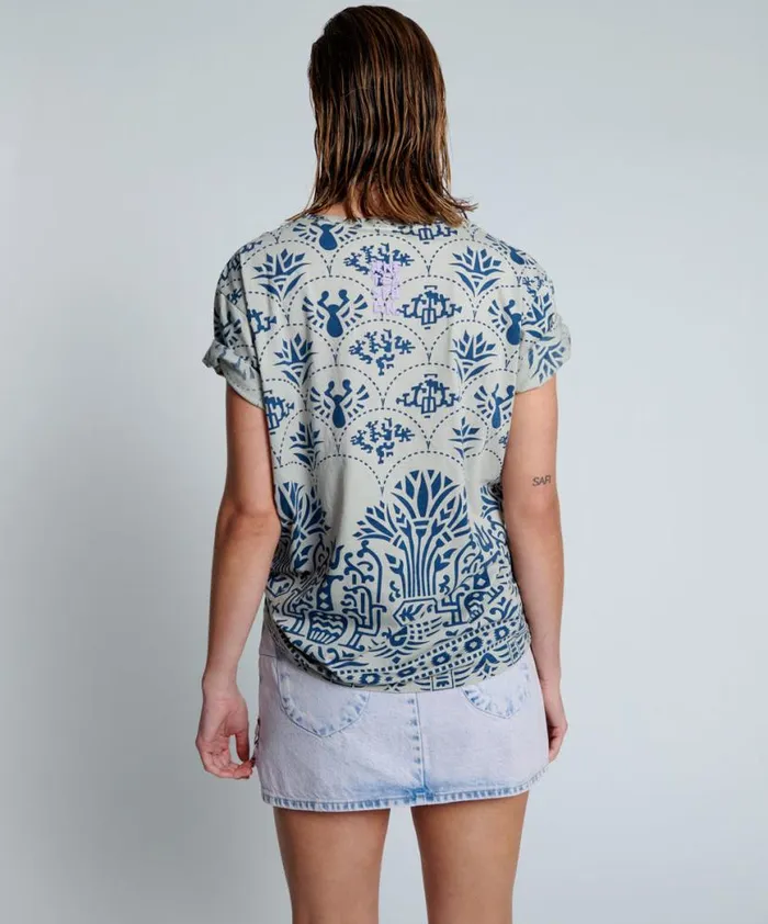 Women One Teaspoon Basic Tees ORGANIC COTTON BABYLON GARDENS UNISEX TEE