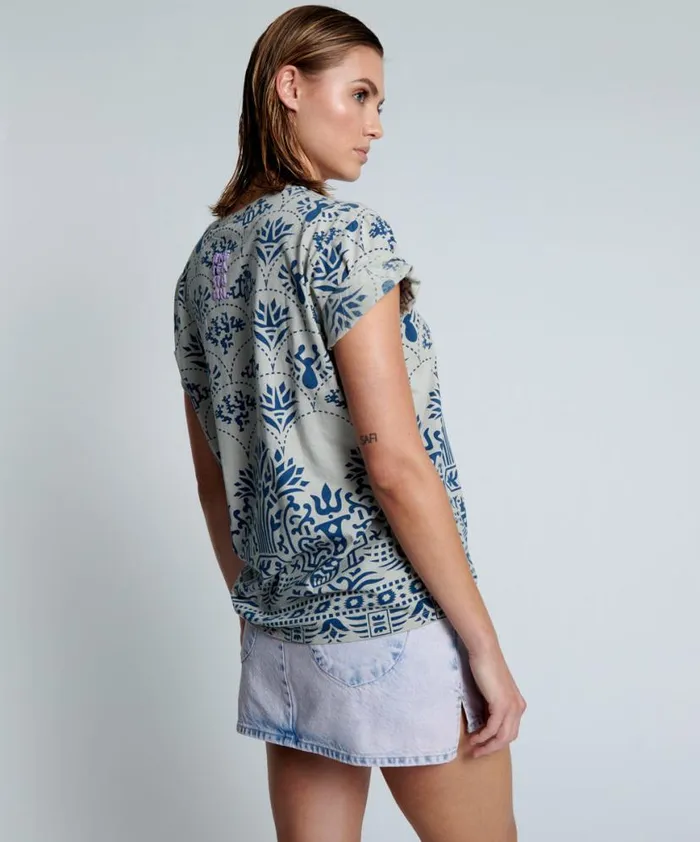 Women One Teaspoon Basic Tees ORGANIC COTTON BABYLON GARDENS UNISEX TEE