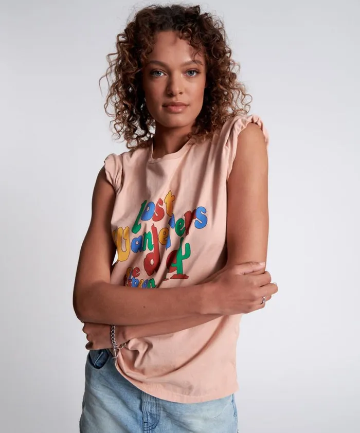 Women One Teaspoon Basic Tees ORGANIC LOST WANDERERS UNISEX TEE
