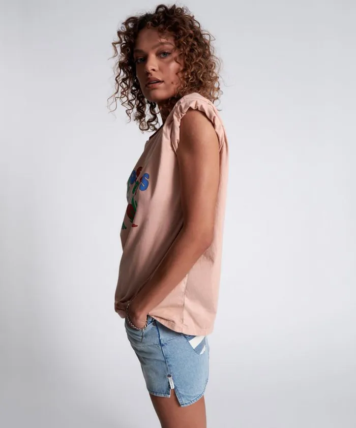 Women One Teaspoon Basic Tees ORGANIC LOST WANDERERS UNISEX TEE