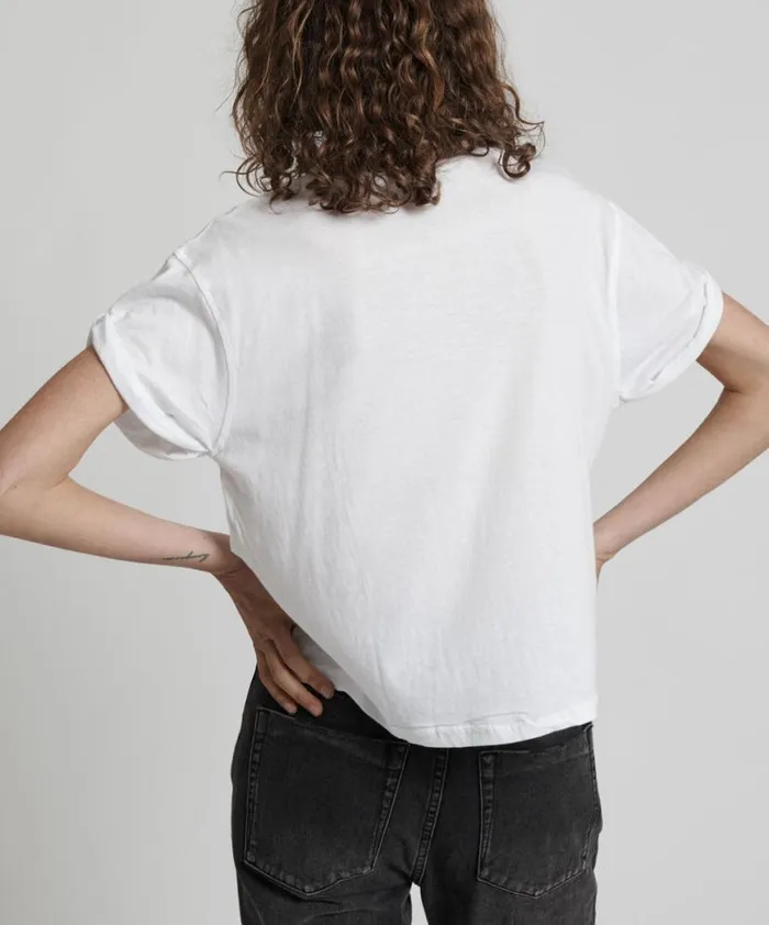 Women One Teaspoon Basic Tees UPSIZED REBEL POCKET TEE