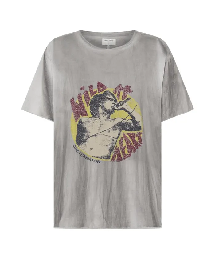 Women One Teaspoon Basic Tees WILD AT HEART BOYFRIEND TEE Women One Teaspoon Basic Tees WILD AT HEART BOYFRIEND TEE