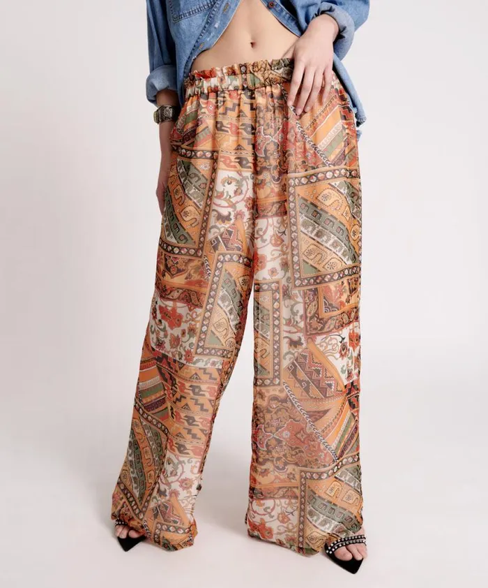 Women One Teaspoon Bottoms BAZAAR PAISLEY PALAZZO PANTS Women One Teaspoon Bottoms BAZAAR PAISLEY PALAZZO PANTS