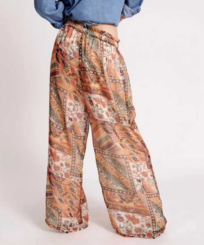 Women One Teaspoon Bottoms BAZAAR PAISLEY PALAZZO PANTS Women One Teaspoon Bottoms BAZAAR PAISLEY PALAZZO PANTS