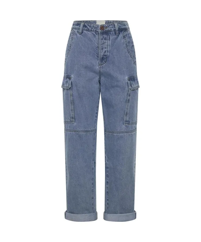 Women One Teaspoon Bottoms BERLIN BLUE CARGO MOTION JEANS Women One Teaspoon Bottoms BERLIN BLUE CARGO MOTION JEANS