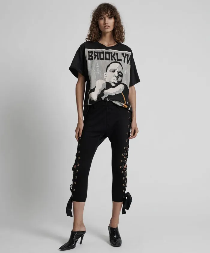 Women One Teaspoon Bottoms BLACK SWAN PANT