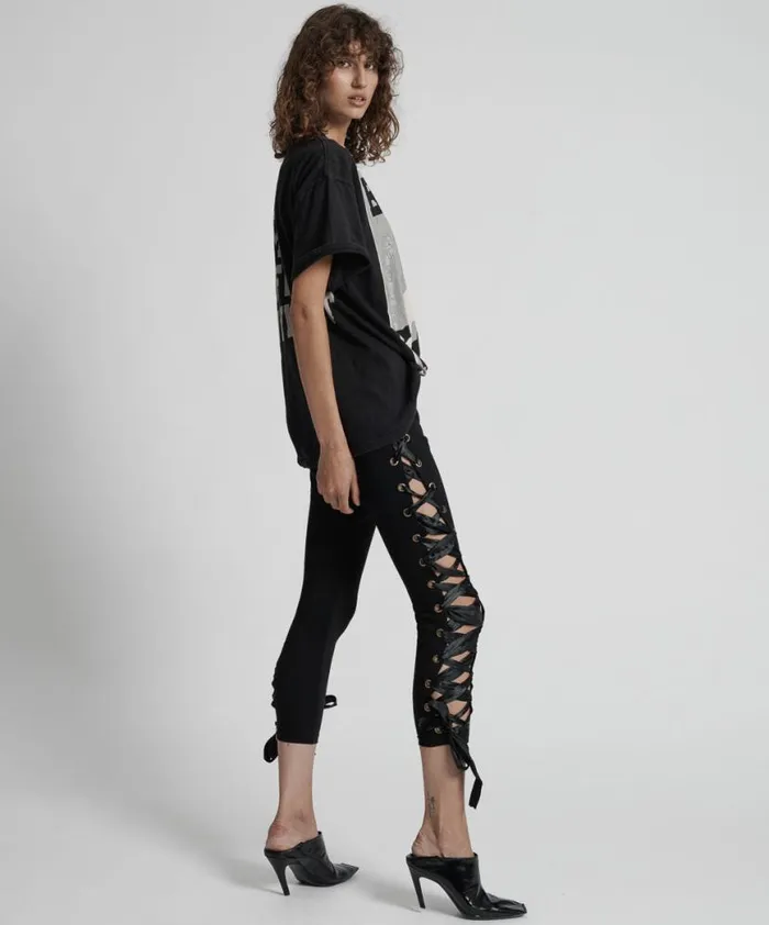 Women One Teaspoon Bottoms BLACK SWAN PANT Women One Teaspoon Bottoms BLACK SWAN PANT