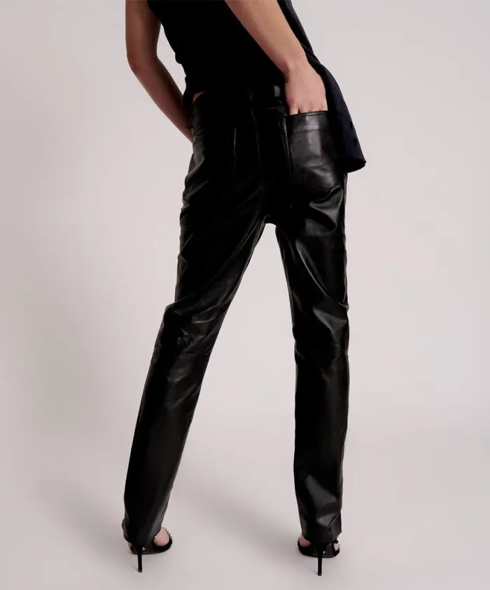 Women One Teaspoon Bottoms BLACKLIGHT LEATHER LACE UP PANTS Women One Teaspoon Bottoms BLACKLIGHT LEATHER LACE UP PANTS