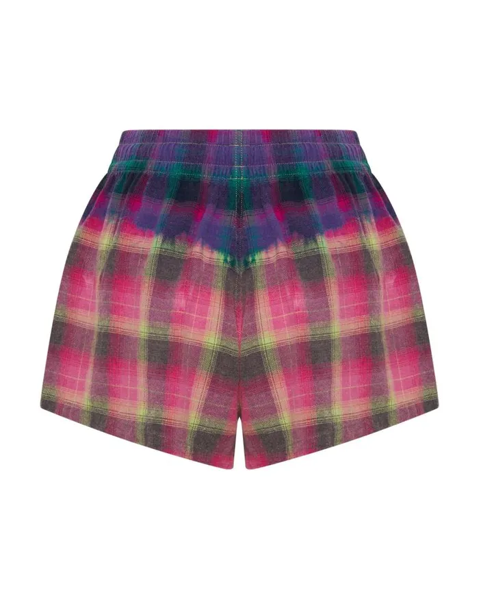 Women One Teaspoon Bottoms BLEACHED FLANNEL STUDDED BOXER SHORTS Women One Teaspoon Bottoms BLEACHED FLANNEL STUDDED BOXER SHORTS