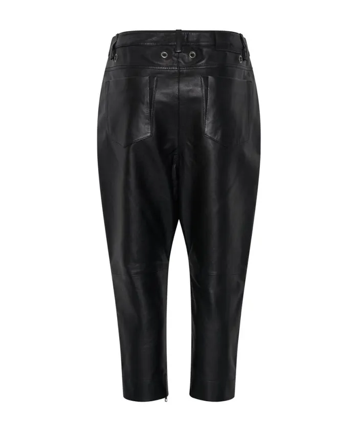 Women One Teaspoon Bottoms BROOKLYN CROPPED LEATHER BOYFRIEND PANT Women One Teaspoon Bottoms BROOKLYN CROPPED LEATHER BOYFRIEND PANT