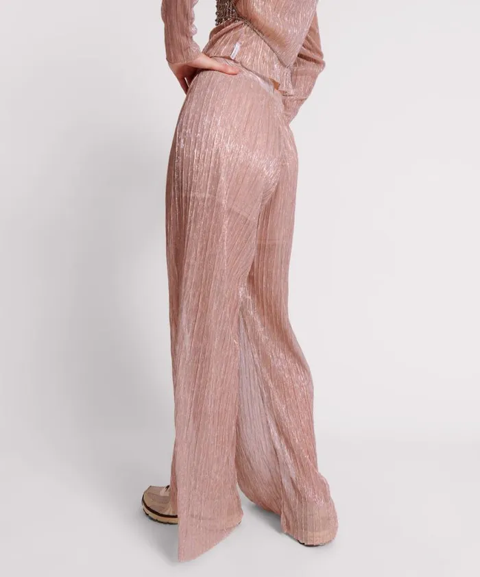 Women One Teaspoon Bottoms CELESTIAL ROSE PLISSE PALAZZO PANTS Women One Teaspoon Bottoms CELESTIAL ROSE PLISSE PALAZZO PANTS