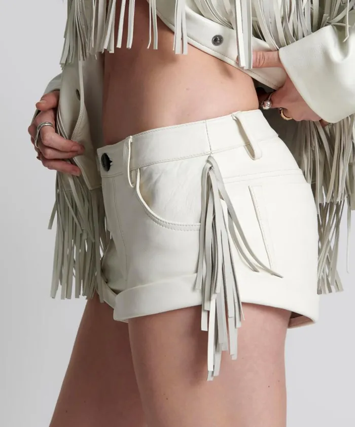 Women One Teaspoon Bottoms CHAOS WALKING FRINGED LEATHER BANDIT SHORTS Women One Teaspoon Bottoms CHAOS WALKING FRINGED LEATHER BANDIT SHORTS