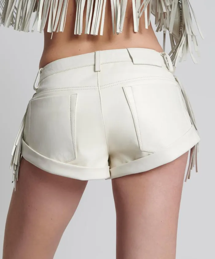 Women One Teaspoon Bottoms CHAOS WALKING FRINGED LEATHER BANDIT SHORTS Women One Teaspoon Bottoms CHAOS WALKING FRINGED LEATHER BANDIT SHORTS