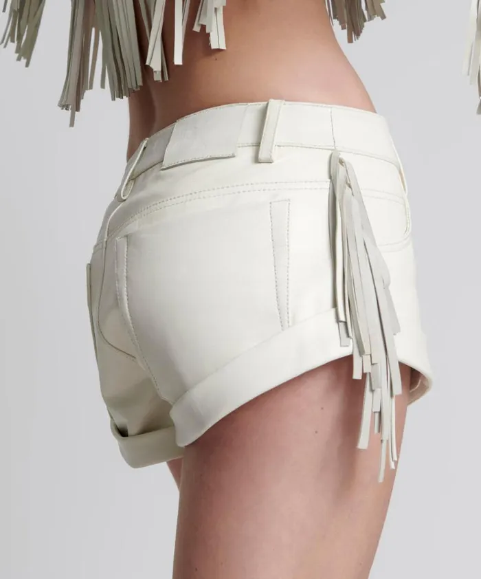 Women One Teaspoon Bottoms CHAOS WALKING FRINGED LEATHER BANDIT SHORTS Women One Teaspoon Bottoms CHAOS WALKING FRINGED LEATHER BANDIT SHORTS