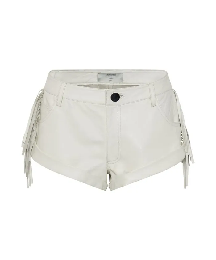 Women One Teaspoon Bottoms CHAOS WALKING FRINGED LEATHER BANDIT SHORTS Women One Teaspoon Bottoms CHAOS WALKING FRINGED LEATHER BANDIT SHORTS