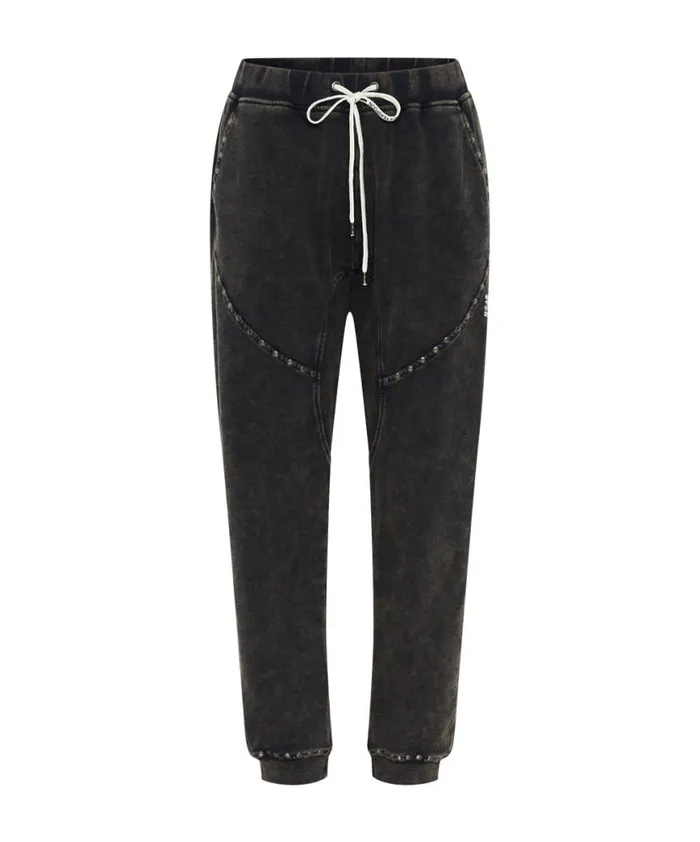 Women One Teaspoon Bottoms CHARCOAL STUDDED TRACKPANTS Women One Teaspoon Bottoms CHARCOAL STUDDED TRACKPANTS