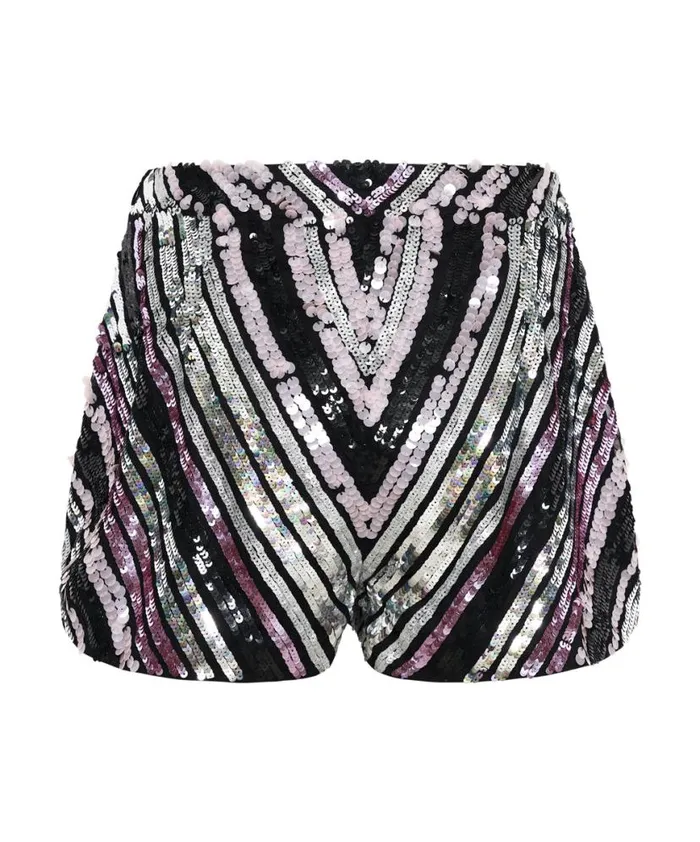 Women One Teaspoon Bottoms CHEVRON HAND SEQUIN PARTY SHORTS Women One Teaspoon Bottoms CHEVRON HAND SEQUIN PARTY SHORTS