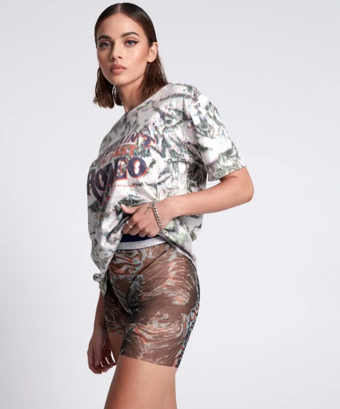 Women One Teaspoon Bottoms CHROMATIC BIKE SHORTS Women One Teaspoon Bottoms CHROMATIC BIKE SHORTS