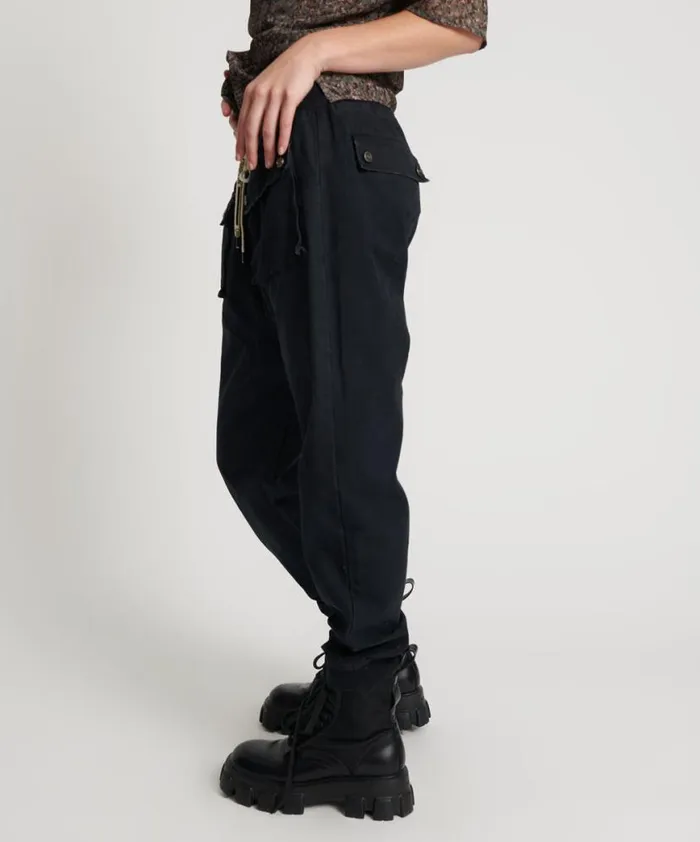 Women One Teaspoon Bottoms FADED BLACK CADET PANTS Women One Teaspoon Bottoms FADED BLACK CADET PANTS
