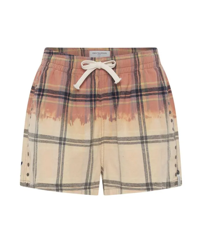 Women One Teaspoon Bottoms FLANNEL STUDDED BOXER SHORTS Women One Teaspoon Bottoms FLANNEL STUDDED BOXER SHORTS