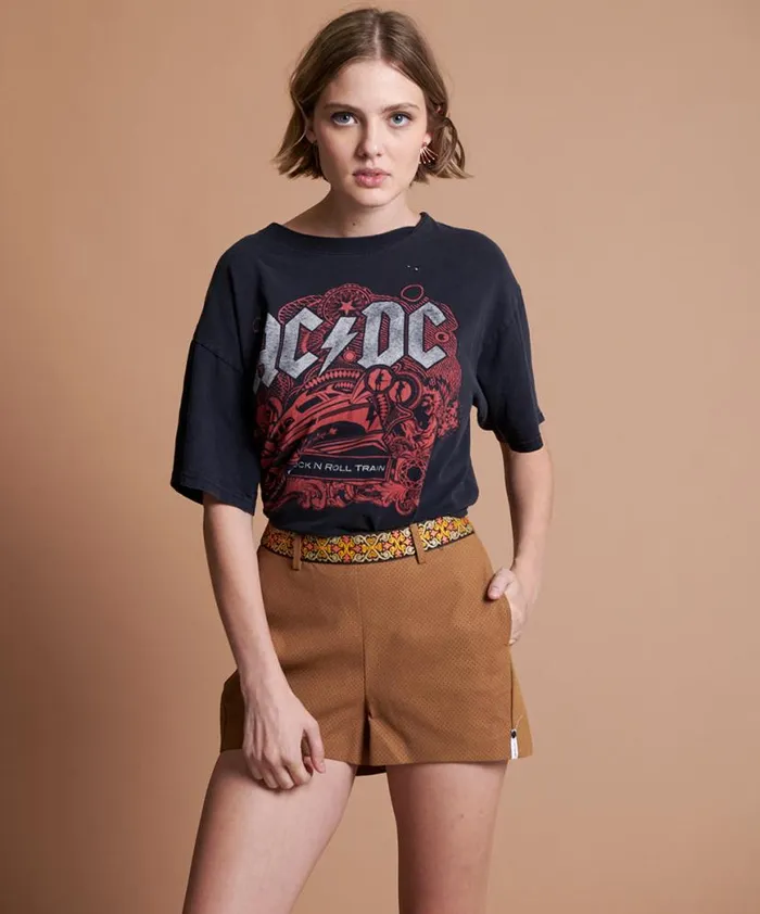 Women One Teaspoon Bottoms FLEETWOOD VEGAN LEATHER SHORTS