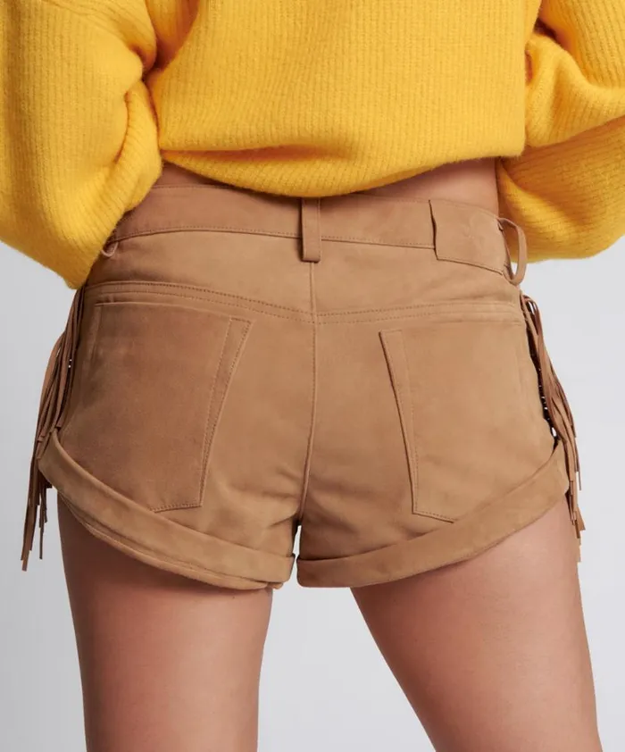 Women One Teaspoon Bottoms FRINGED BANDITS LOW WAIST SUEDE SHORT Women One Teaspoon Bottoms FRINGED BANDITS LOW WAIST SUEDE SHORT